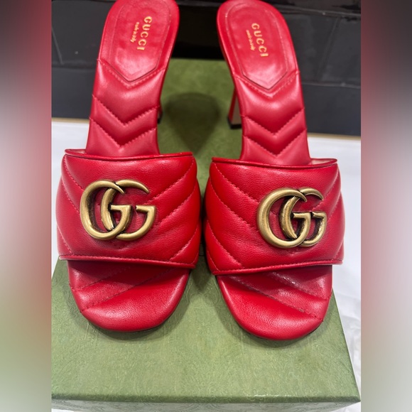 Gucci 85mm Double G leather mules, size 37.5 - Picture 4 of 11